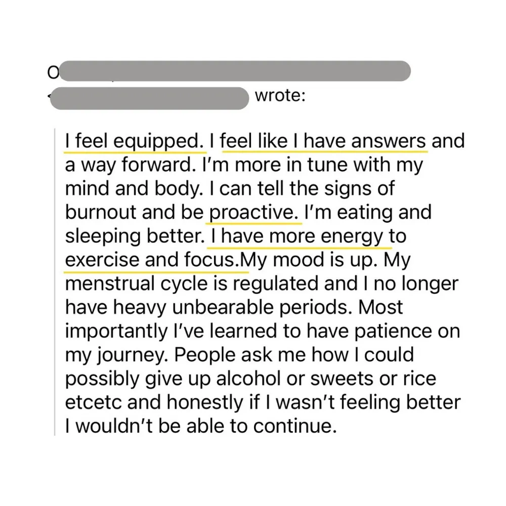 Client testimonial 1